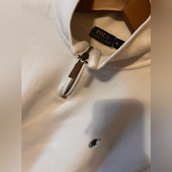 White polo Ralph Lauren zip pullover cardigan size xl - Picture 3 of 5
